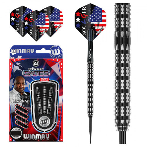 Winmau Leonard "Soldier" Gates 90% Tungsten Çelik Uçlu Dart Oku Winmau Leonard "Soldier" Gates 90% Tungsten Çelik Uçlu Dart Oku