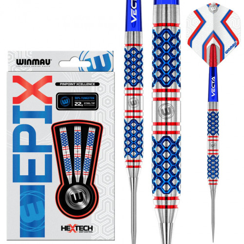 Winmau Epix 90% Tungsten Hex-Tech Çelik Uçlu Dart Oku Winmau Epix 90% Tungsten Hex-Tech Çelik Uçlu Dart Oku