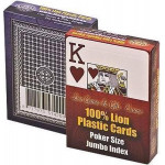 Lion Poker Jumbo Index İskambil Destesi 2'li Paket Satışı - Kırmızı & Mavi