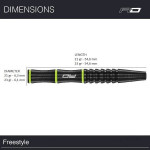 Red Dragon Freestyle 90% Tungsten 23g Çelik Uçlu Dart Oku