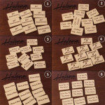 Helena Woodart Ahşap Mozaik İşlemeli Masif Okey Takımı