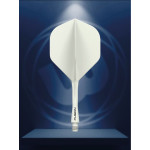 Winmau Fusion Entegre Flight & Şaft Sistemi - Düz Beyaz Intermediate