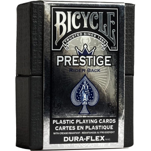 Bicycle Prestige Rider Back %100 Plastik İskambil Destesi (Dura-Flex) - Mavi