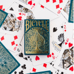 Bicycle Aureo Europe – Altın Oran Temalı Yeşil Oyun Kartları