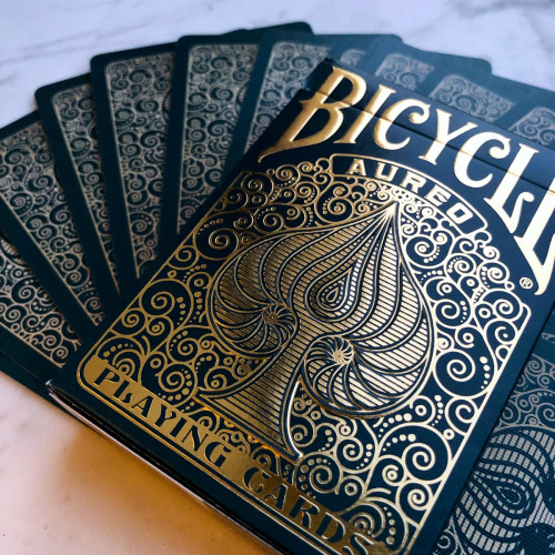 Bicycle Aureo Europe – Altın Oran Temalı Yeşil Oyun Kartları
