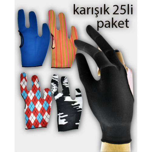 Salon Eldiveni 25li Paket Karışık Renkli Salon Eldiveni 25li Paket Karışık Renkli
