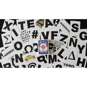 Bicycle Special Letters Mavi Oyun Kartları – 10 Çevrimiçi Etki ile