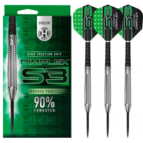 Harrows Dimplex S3 Tapered 90% Tungsten Çelik Uçlu Dart Oku