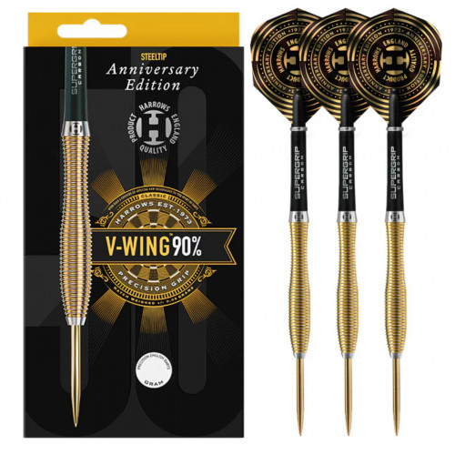 Harrows V-Wing 50. Yıl Özel Serisi 90% Tungsten Çelik Uçlu Dart Oku